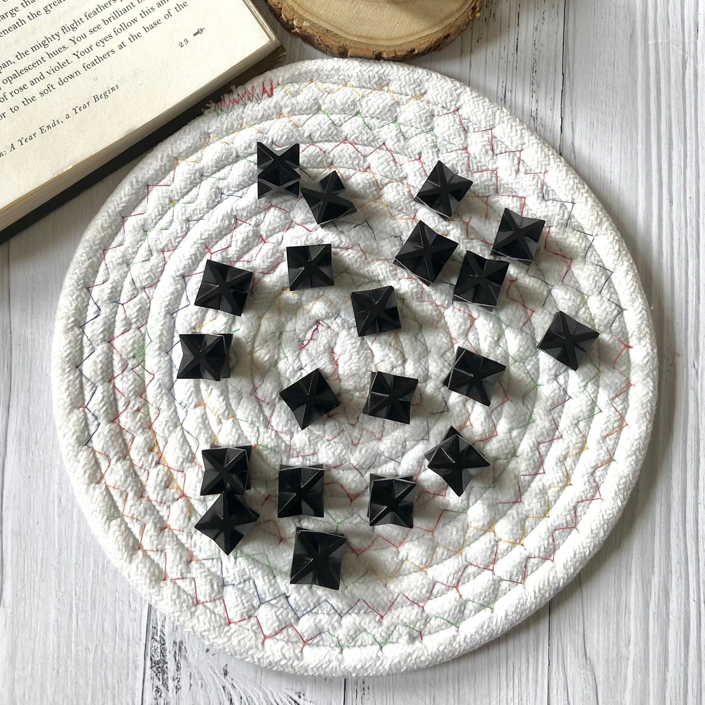 Black Tourmaline Merkaba Crystal carving | Stone of Protection