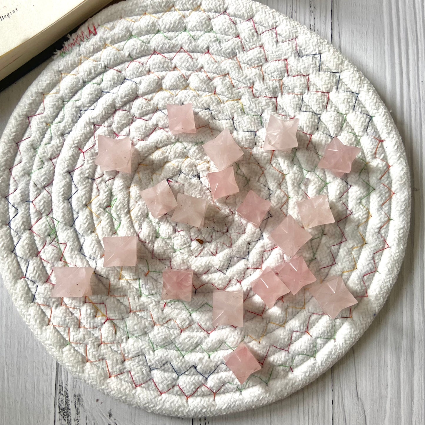 Rose Quartz Merkaba Crystal Carving - Pack of 2 | Stone for Love & Self Love