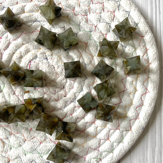 Labradorite Merkaba Crystal Carving | Promotes Spiritual Growth
