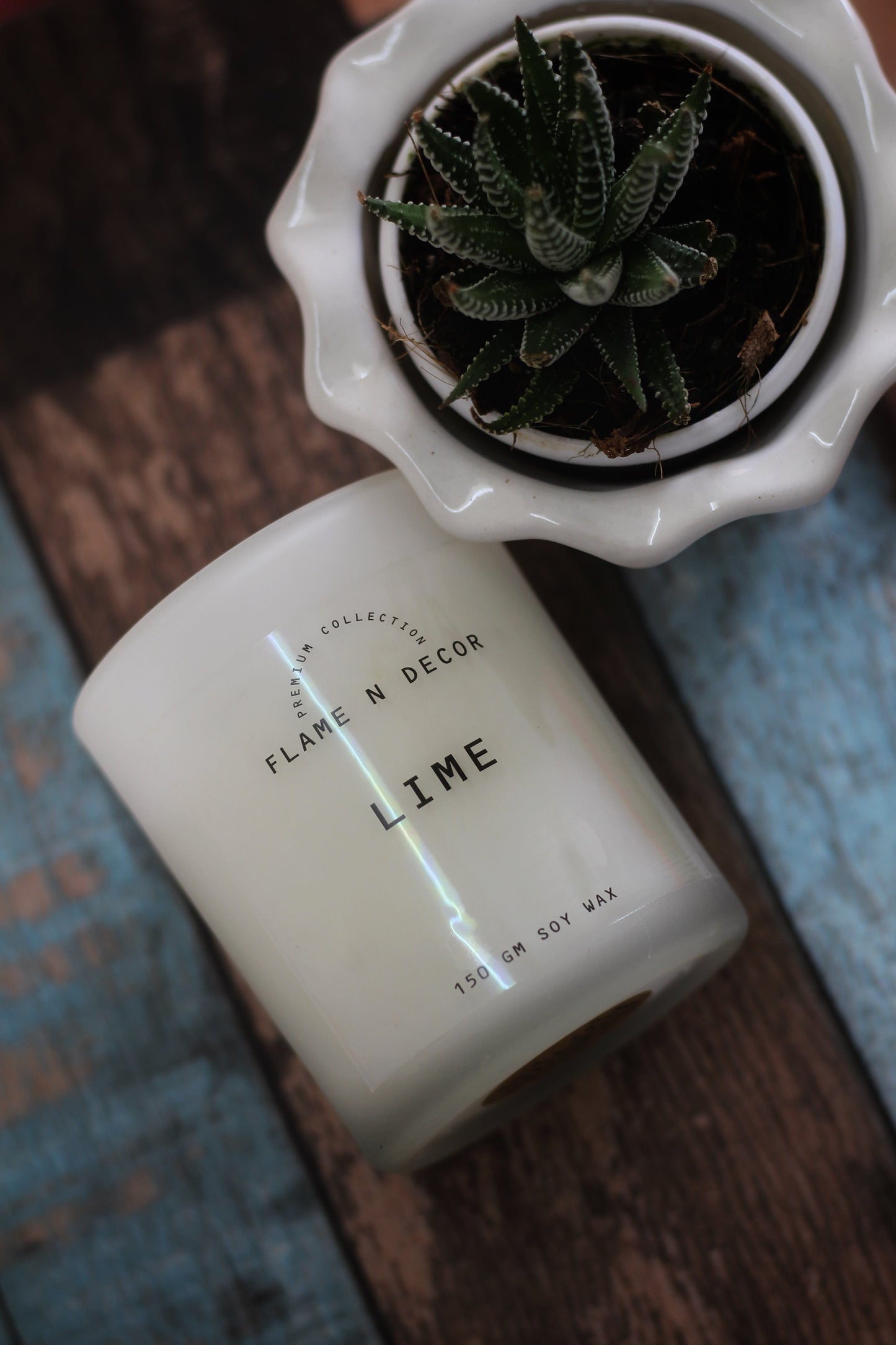 White frost Glass Jar | Soy Candle