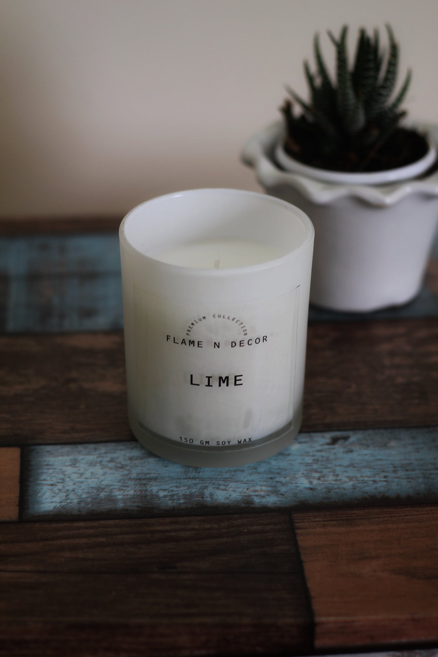 White frost Glass Jar | Soy Candle