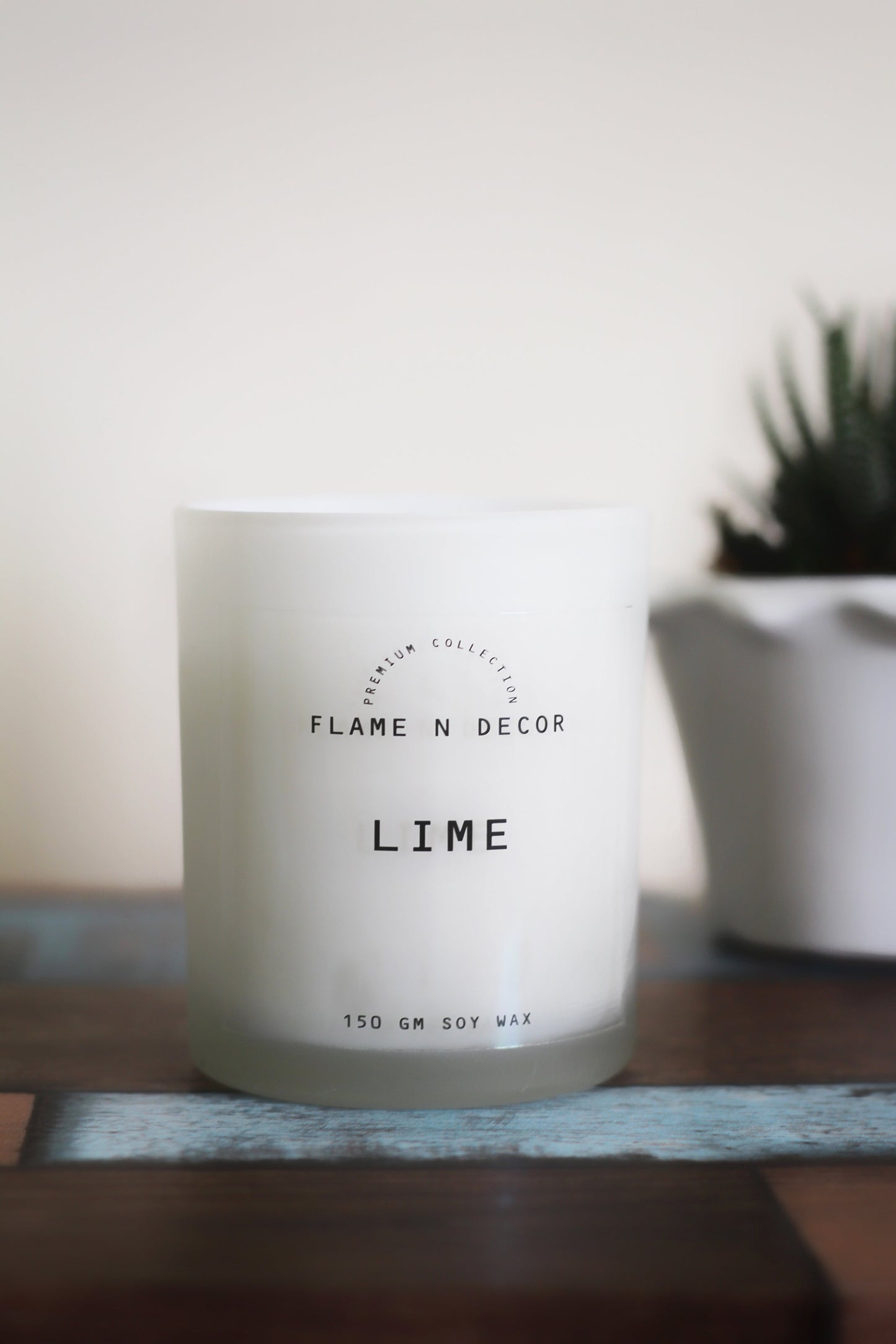 White frost Glass Jar | Soy Candle