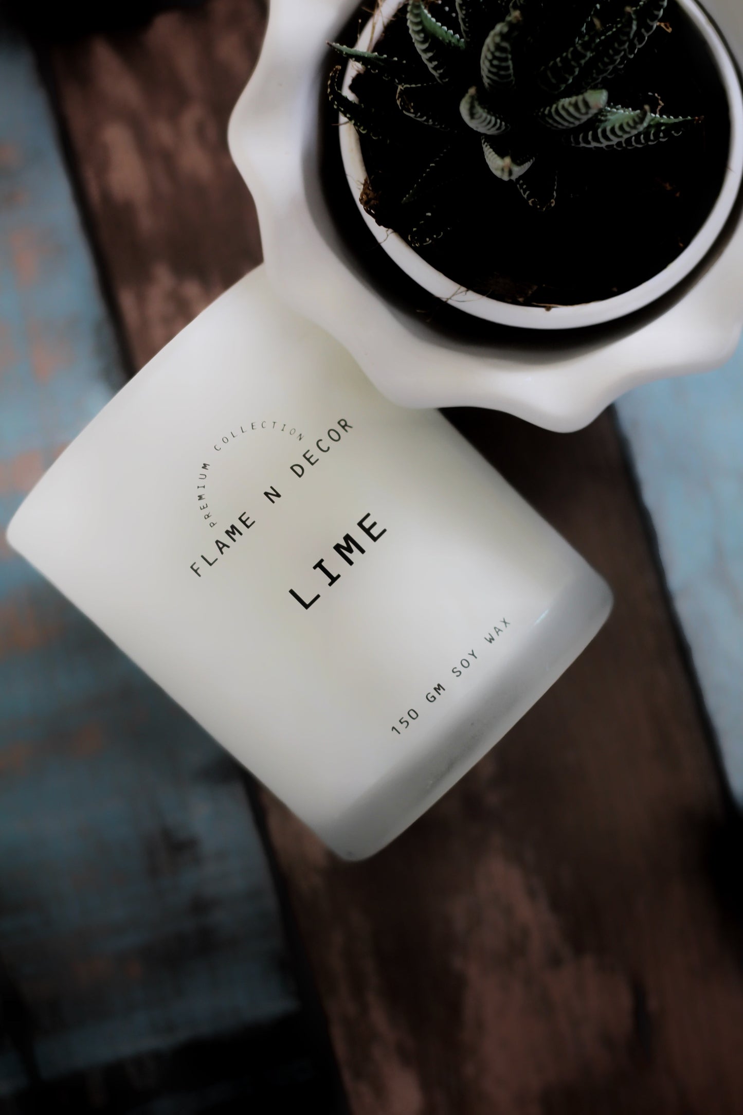 White frost Glass Jar | Soy Candle