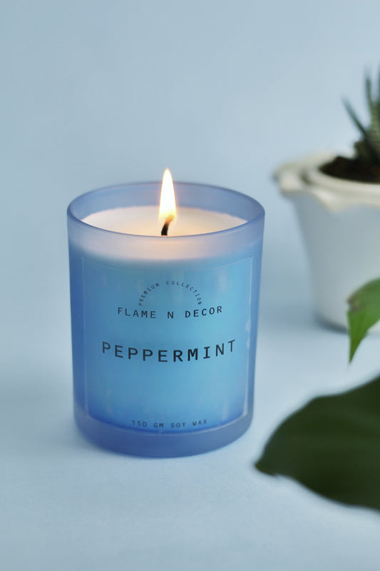Peppermint Essential Oil infused Soy Candle