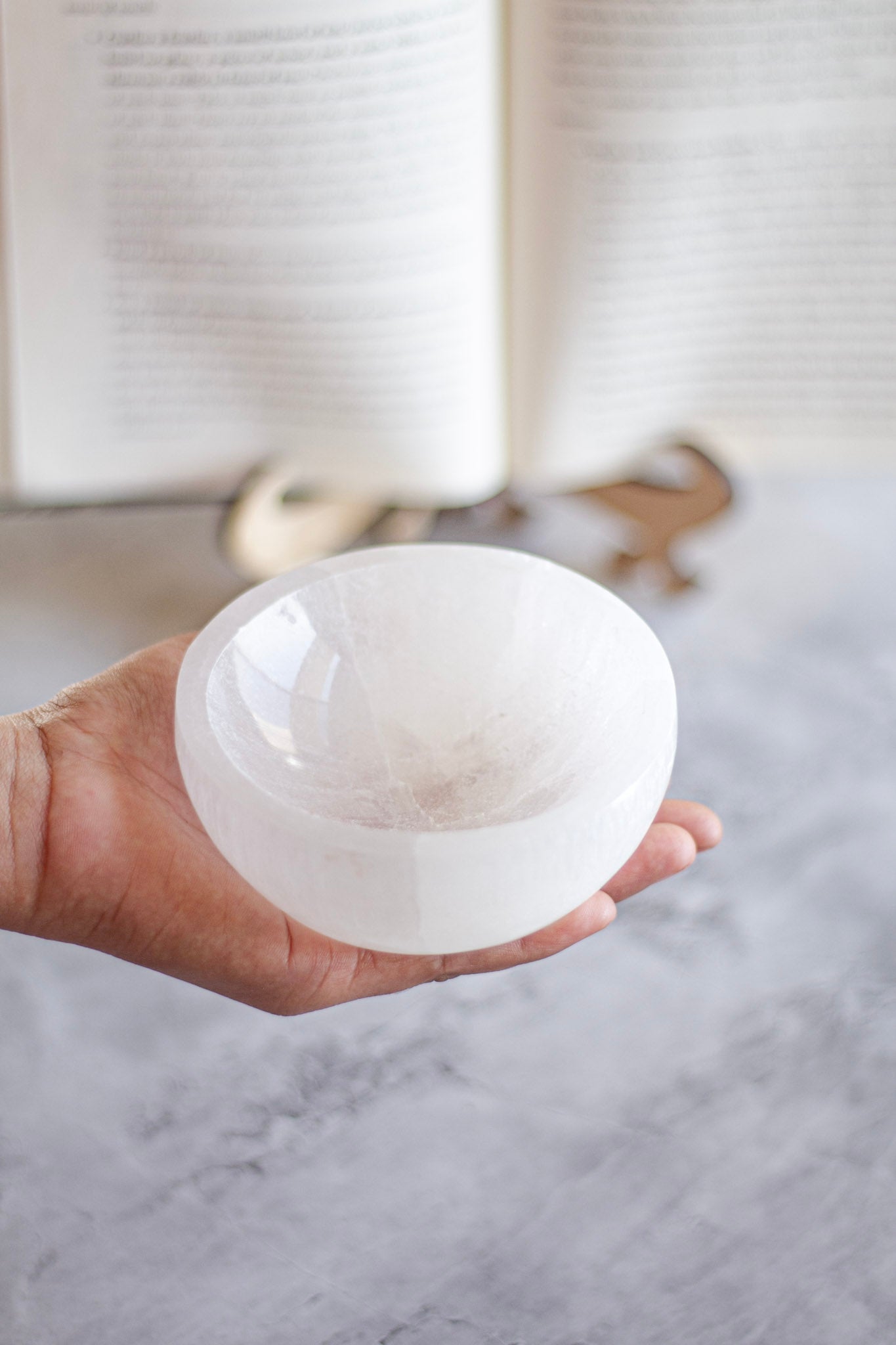 Selenite Big Bowl | 4 Inches Dia 10 Cm Crystal & Stones