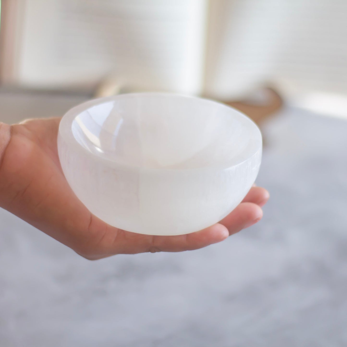 Selenite Big Bowl | 4 Inches Dia 10 Cm Crystal & Stones