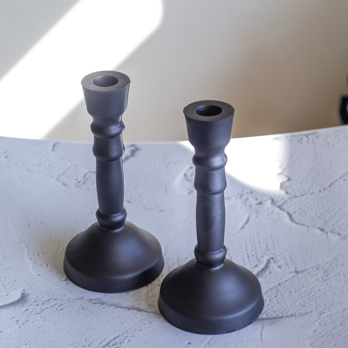 Black Glass Candle Holder | Set Of 2 Altarware Altar