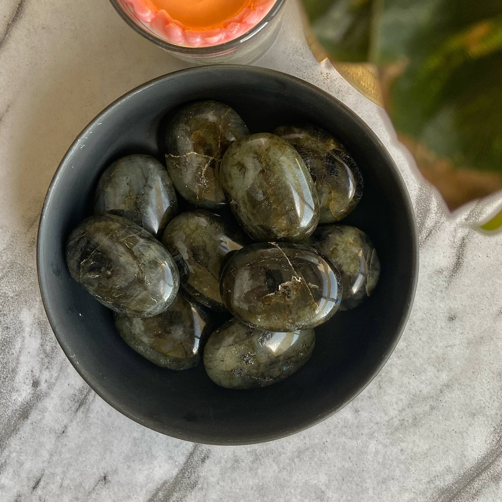 Labradorite Palm Stone | Strengthen The Psychic Abilities & Intuition Crystal Stones