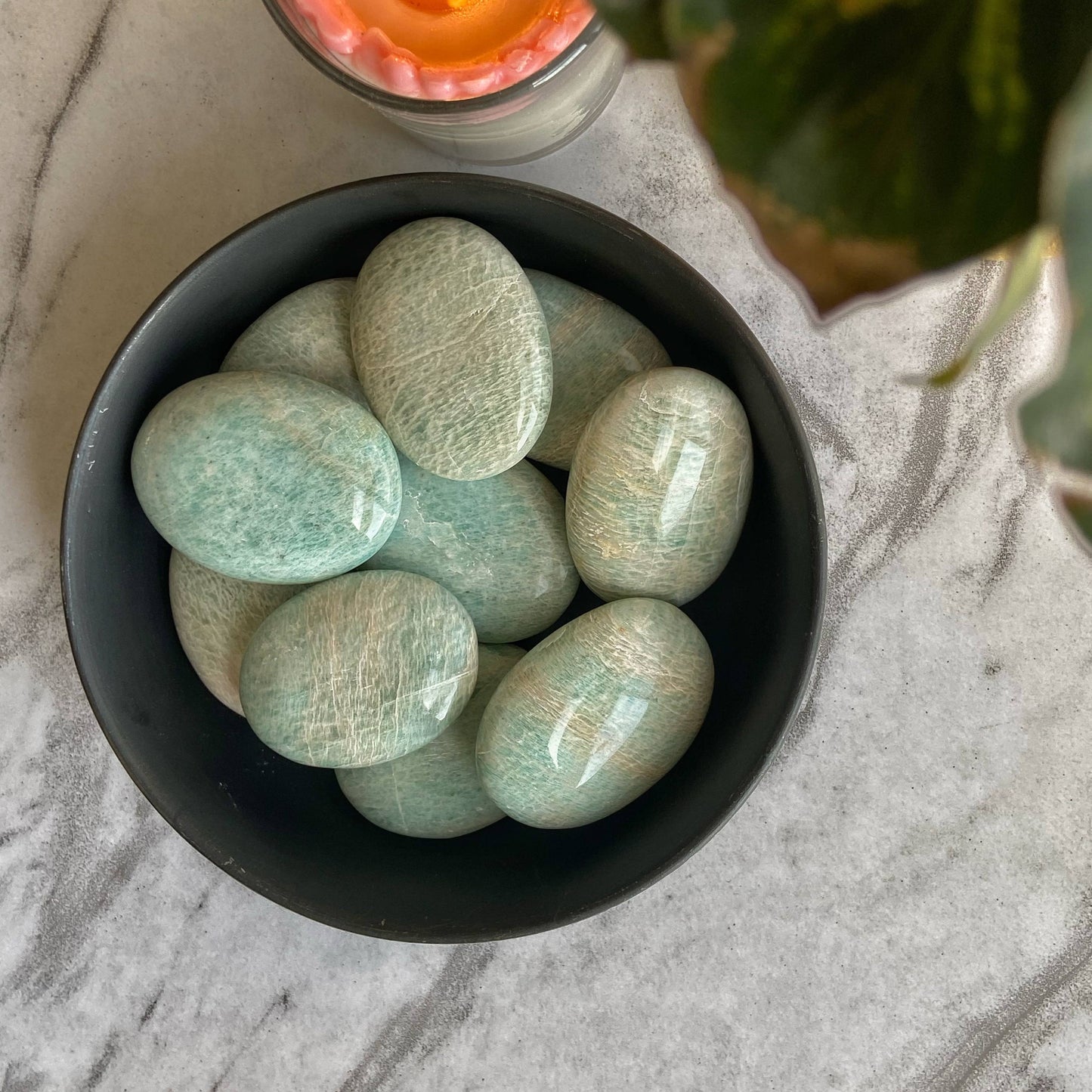 Amazonite Palm Stone | Money Wealth & Success Crystal Stones