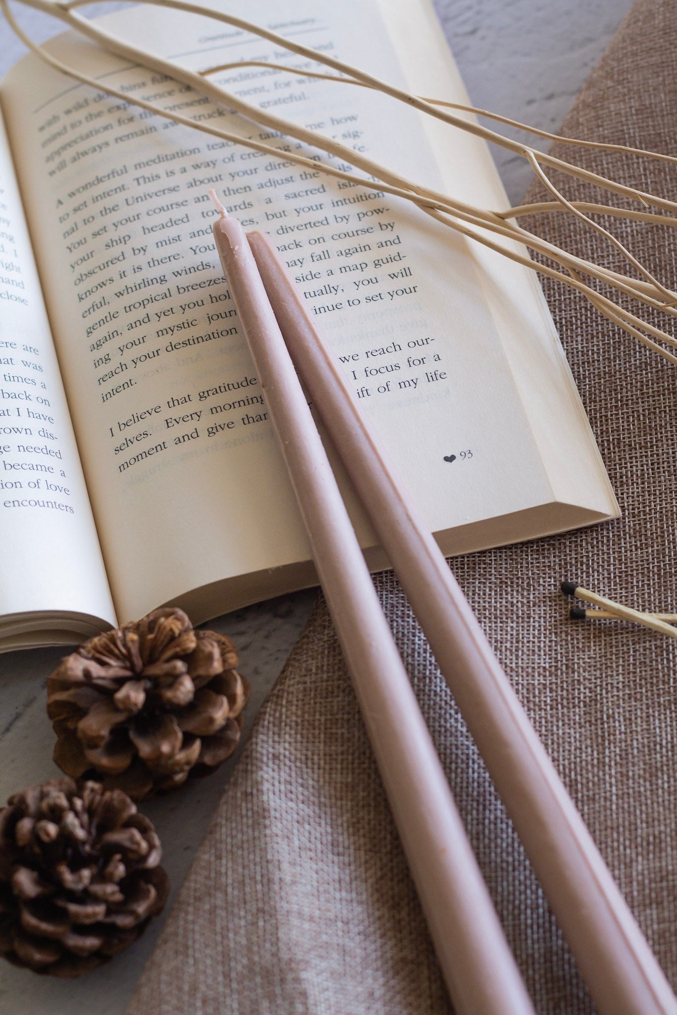 Extra Long Brown Taper - Set Of 2 | Soy Wax Candles