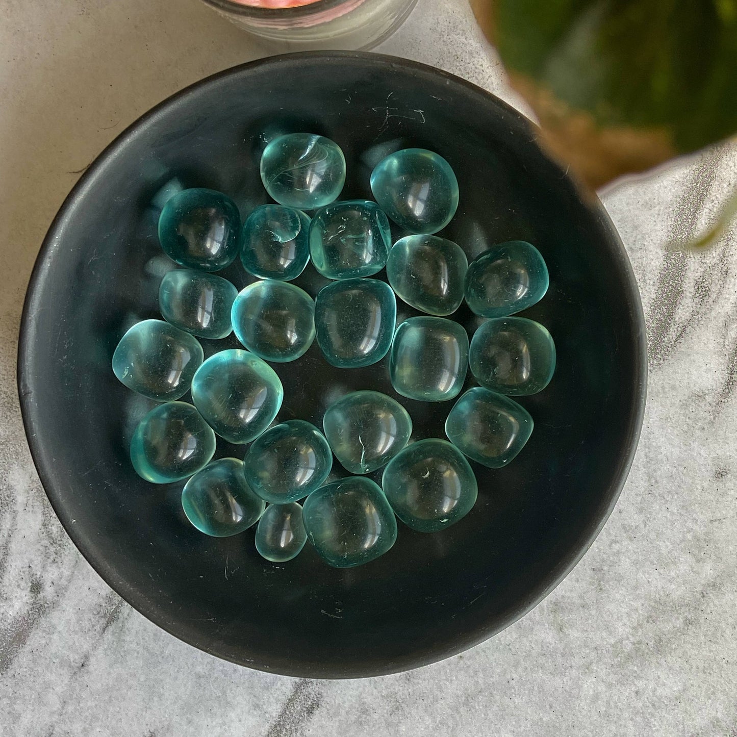 Aqua Obsidian Tumble Stone | Manifestation & Telepathic Abilities Crystal Stones