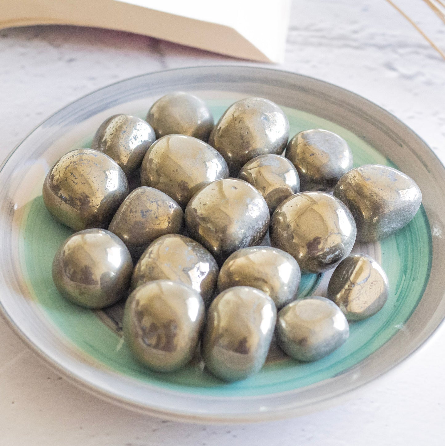 High Quality Pyrite Tumble Stone | For Financial Abundance Crystal & Stones