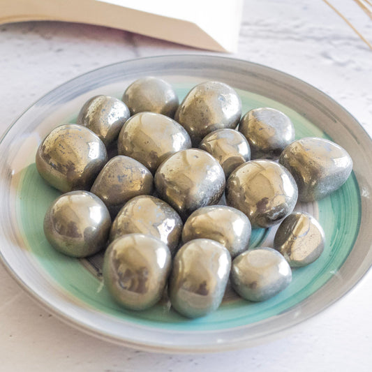 High Quality Pyrite Tumble Stone | For Financial Abundance Crystal & Stones