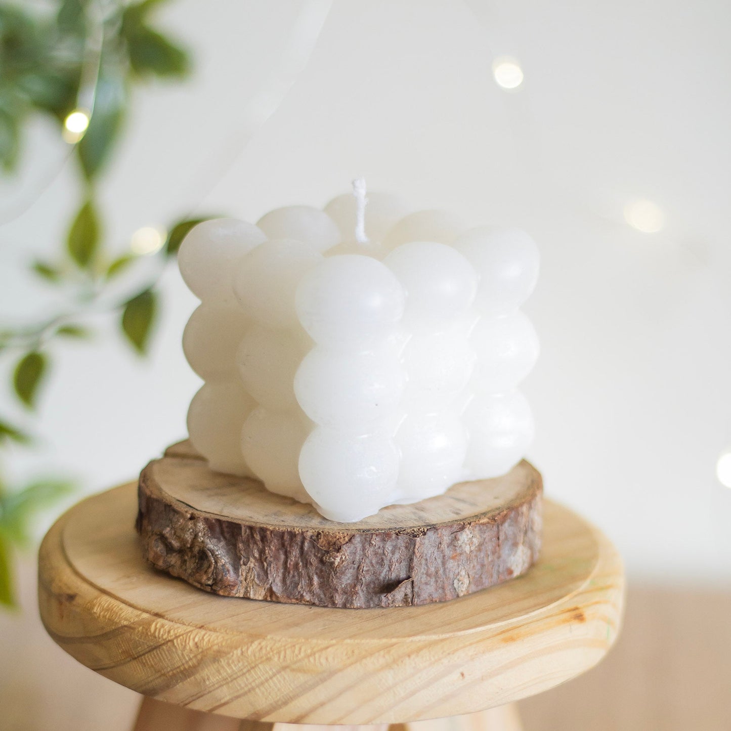 White Bubble Scented Candle | Pack of 3