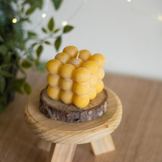 Orange Bubble Decorative Candle | Pack of  3