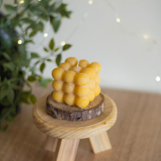 Orange Bubble Decorative Candle | Pack of  3