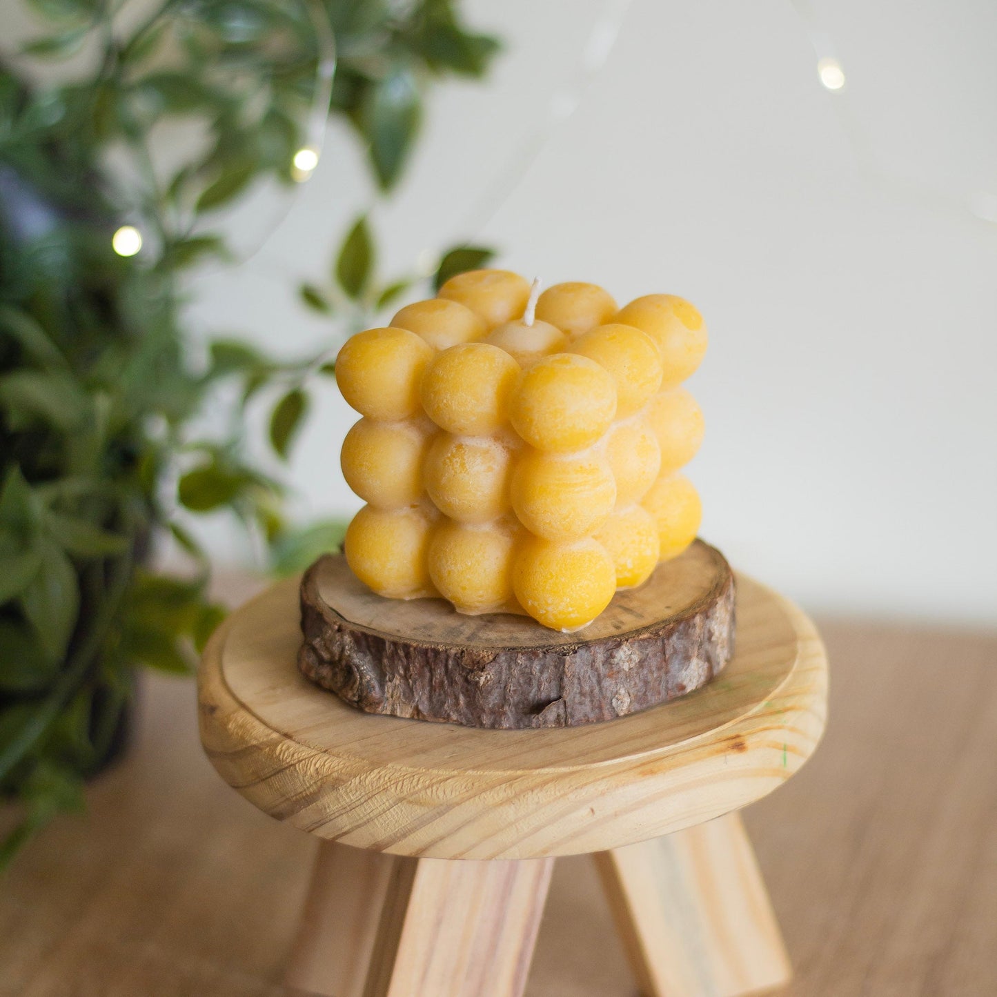 Orange Bubble Decorative Candle | Pack of 3