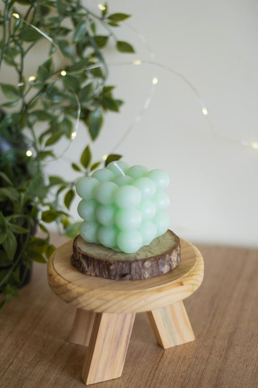 Mint Green Bubble Scented Candle | Pack of 3