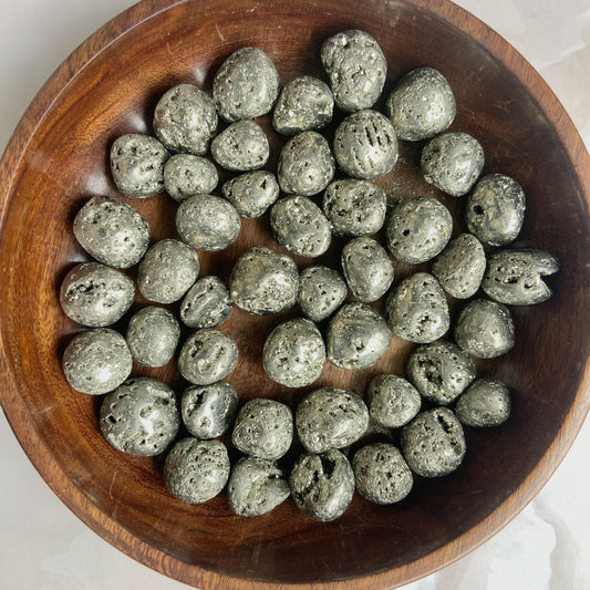 High Quality Druzy Pyrite Tumble Crystal & Stones