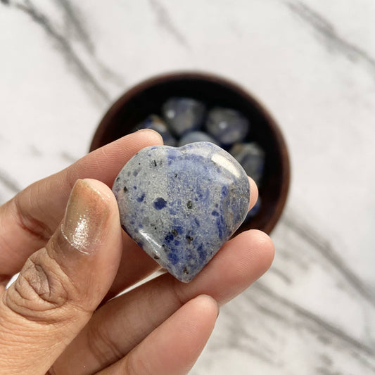 Sodalite Mini Hearts | Stone For Emotional Imbalances Crystal & Stones