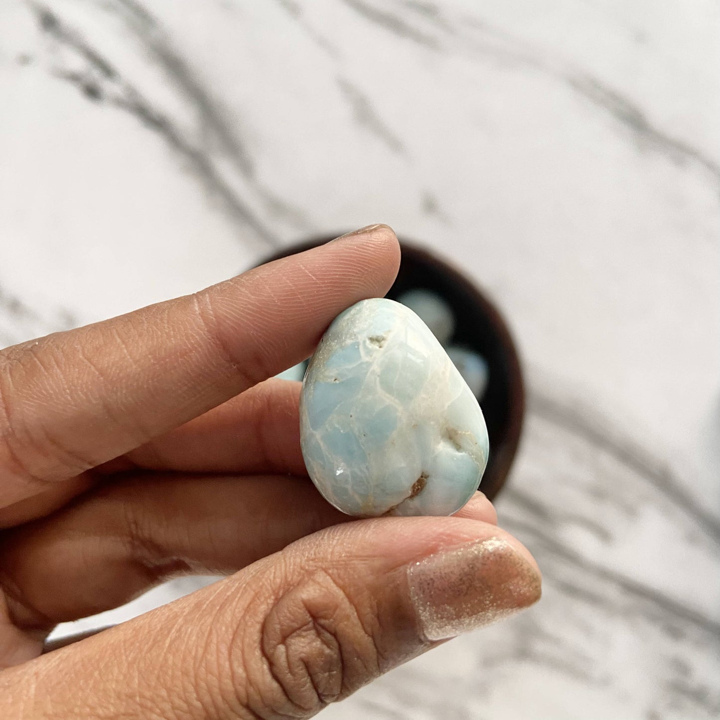 Larimar Crystal Tumble | Heals Physical & Mentally Stones