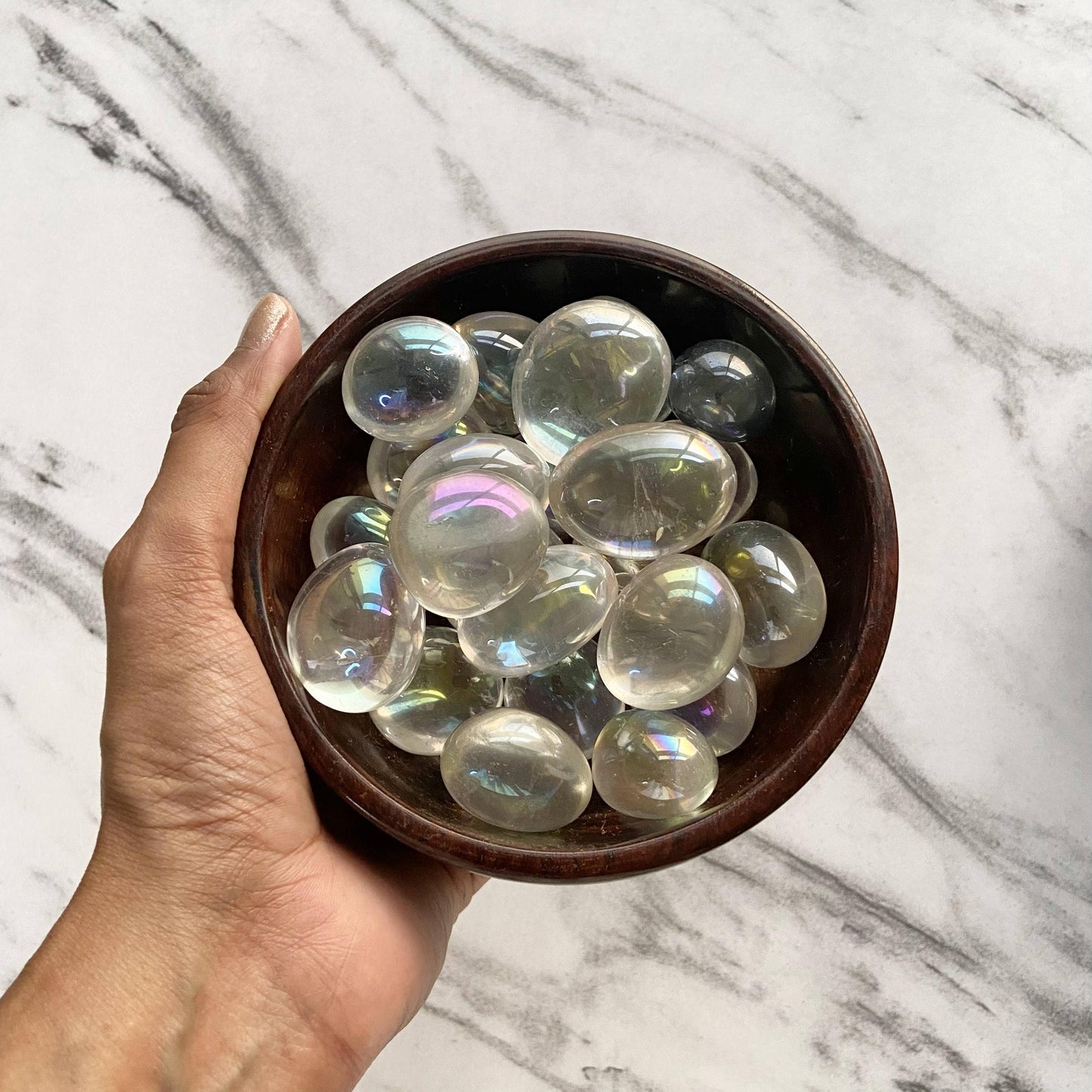 Angel Aura Quartz Tumble | Peace & Purification Crystal Stones