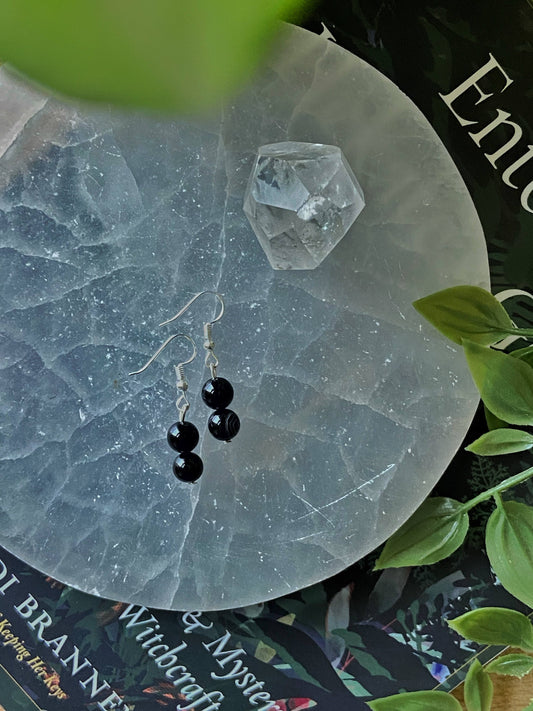 Sulemani Hakik Bead Earring | Stone Of Spirituality & Protection Crystal Stones