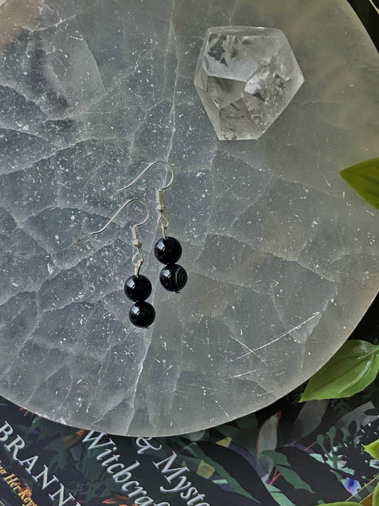 Sulemani Hakik Bead Earring | Stone Of Spirituality & Protection Crystal Stones