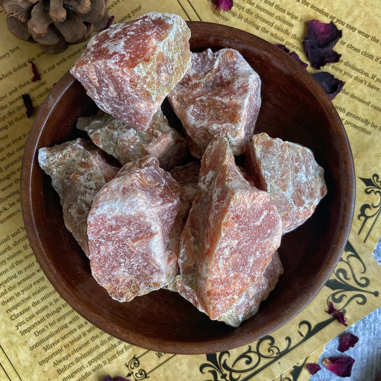 Orange Calcite Raw Stone Chunk | Clears Stagnant Energies & Promotes Spiritual Growth