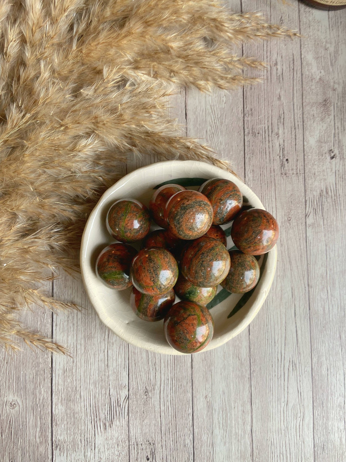 Unakite Mini Spheres Crystal & Stones