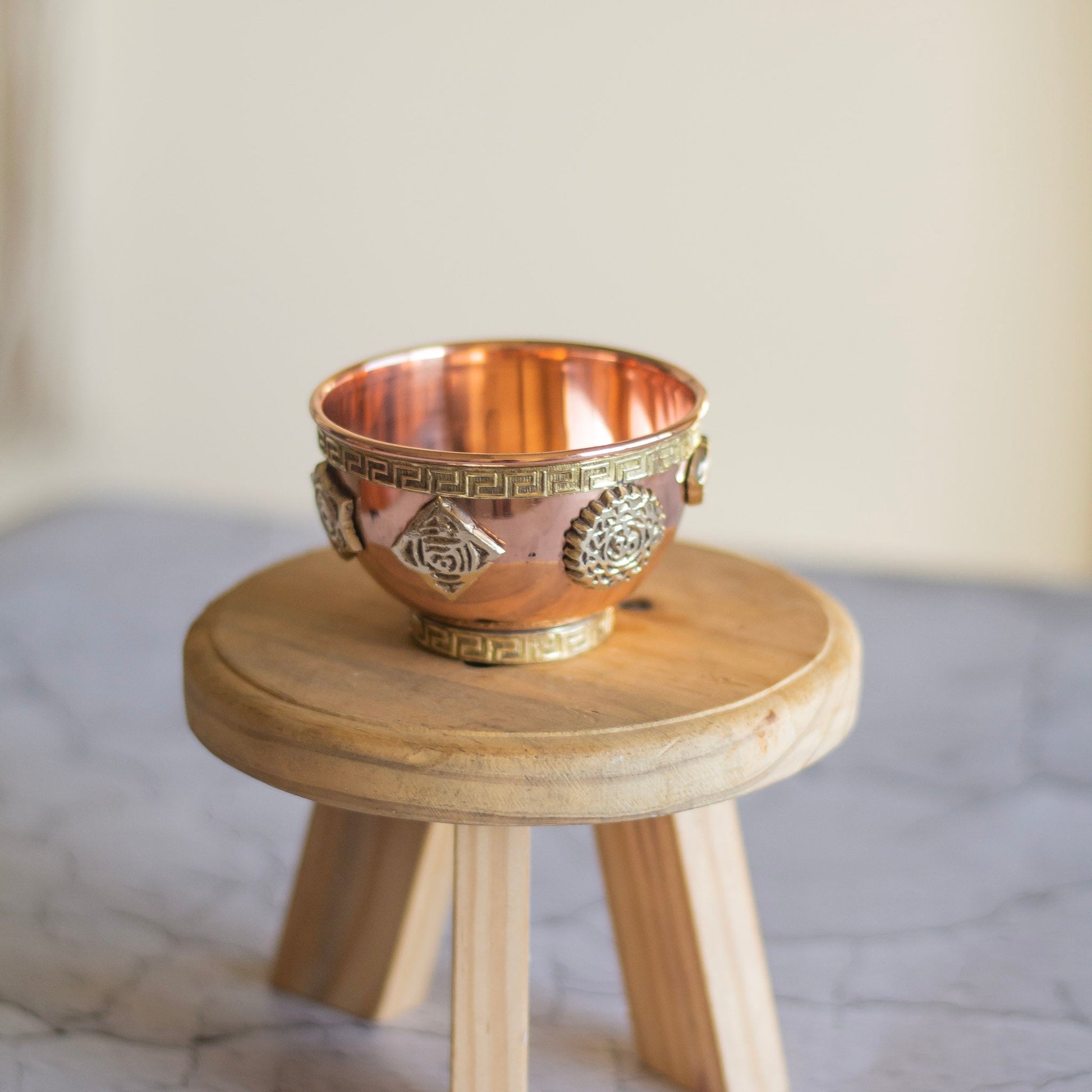 Small Seven Chakra Copper Offering Bowl Altarware | Altar