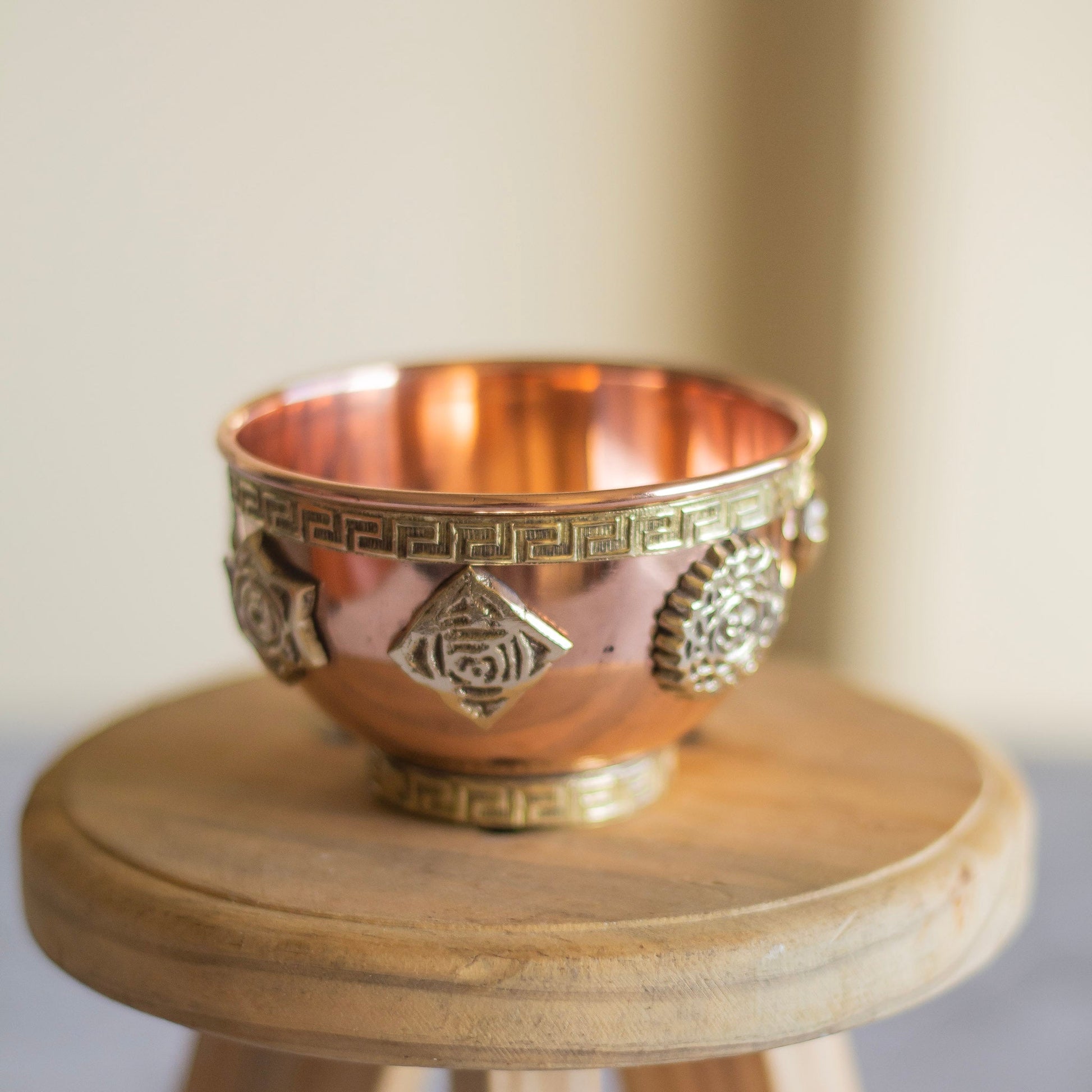 Small Seven Chakra Copper Offering Bowl Altarware | Altar