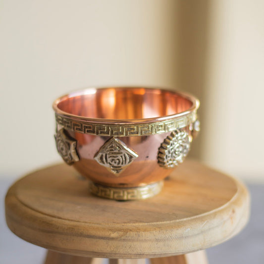 Small Seven Chakra Copper Offering Bowl Altarware | Altar