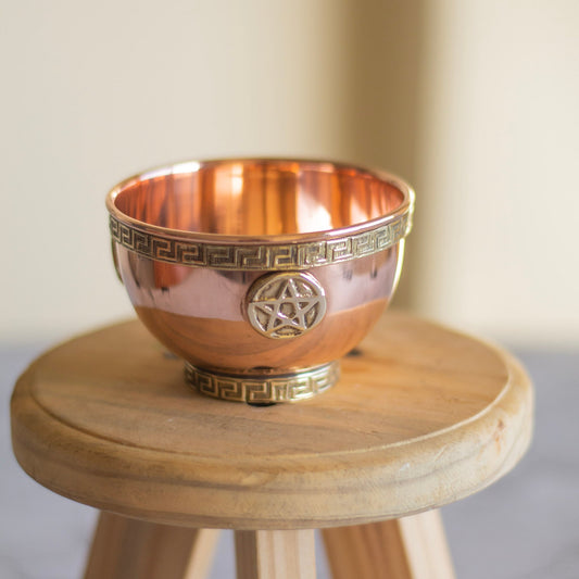 Small Pentacle Copper Offering Bowl Altarware | Altar