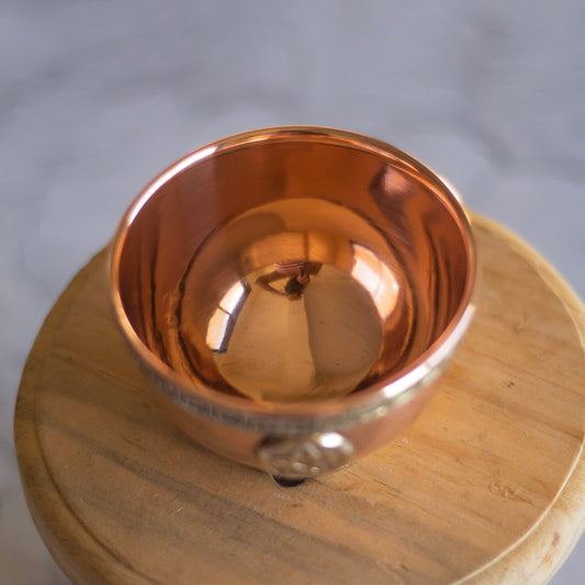 Small Pentacle Copper Offering Bowl Altarware | Altar