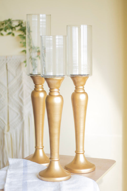 Extra Long Elegant Looking Candle Holder | Set Of 3 Home Decor