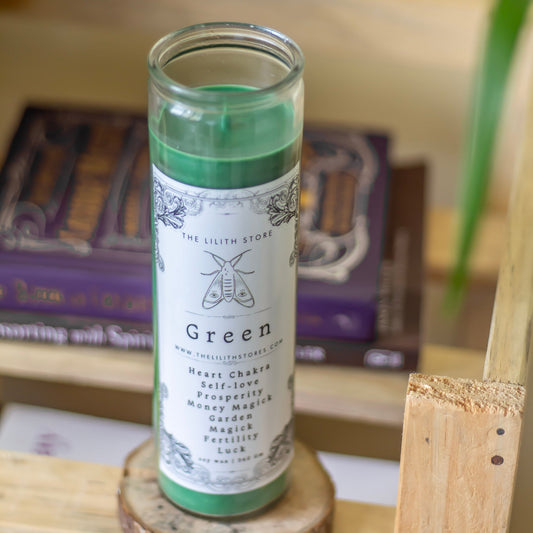Green Tall Glass Candle | Soy Wax Candles