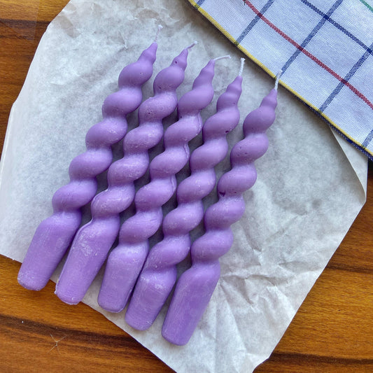 Lavender Spiral Soy Candle | Pack of 5