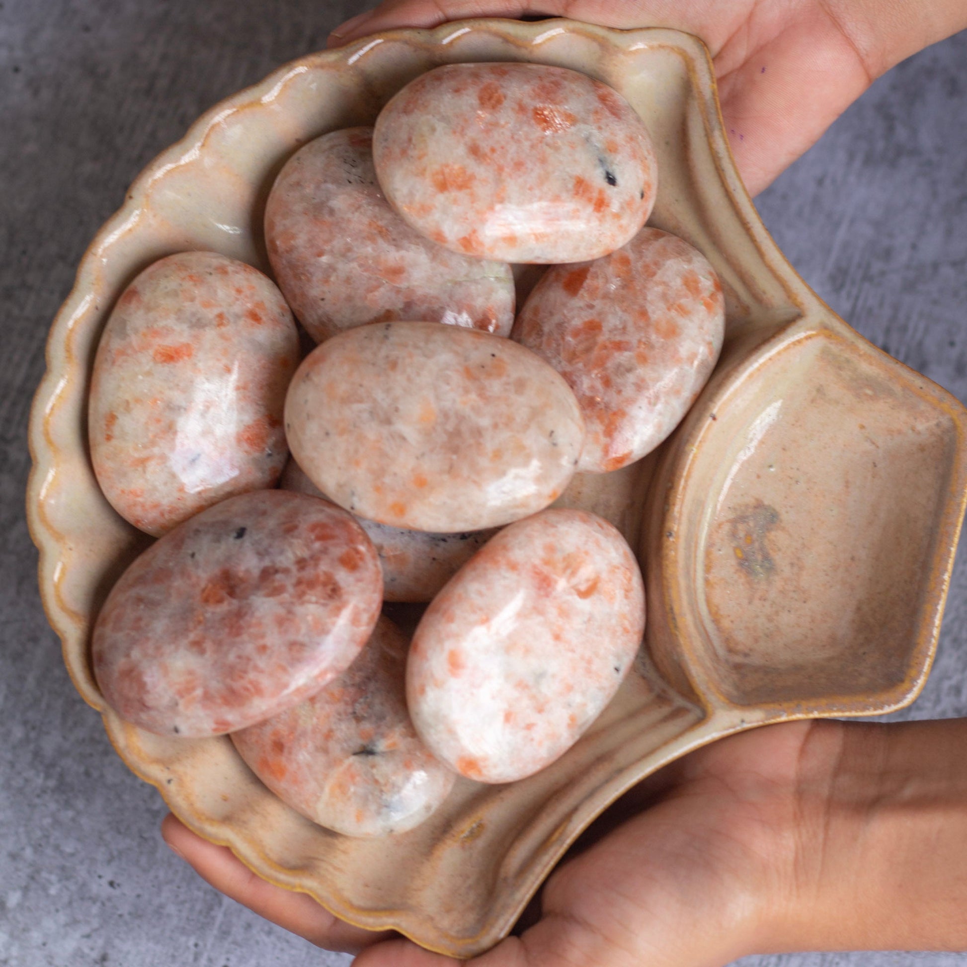 Sunstone Palm Size Stone | Of Stability & Personal Strength Crystal