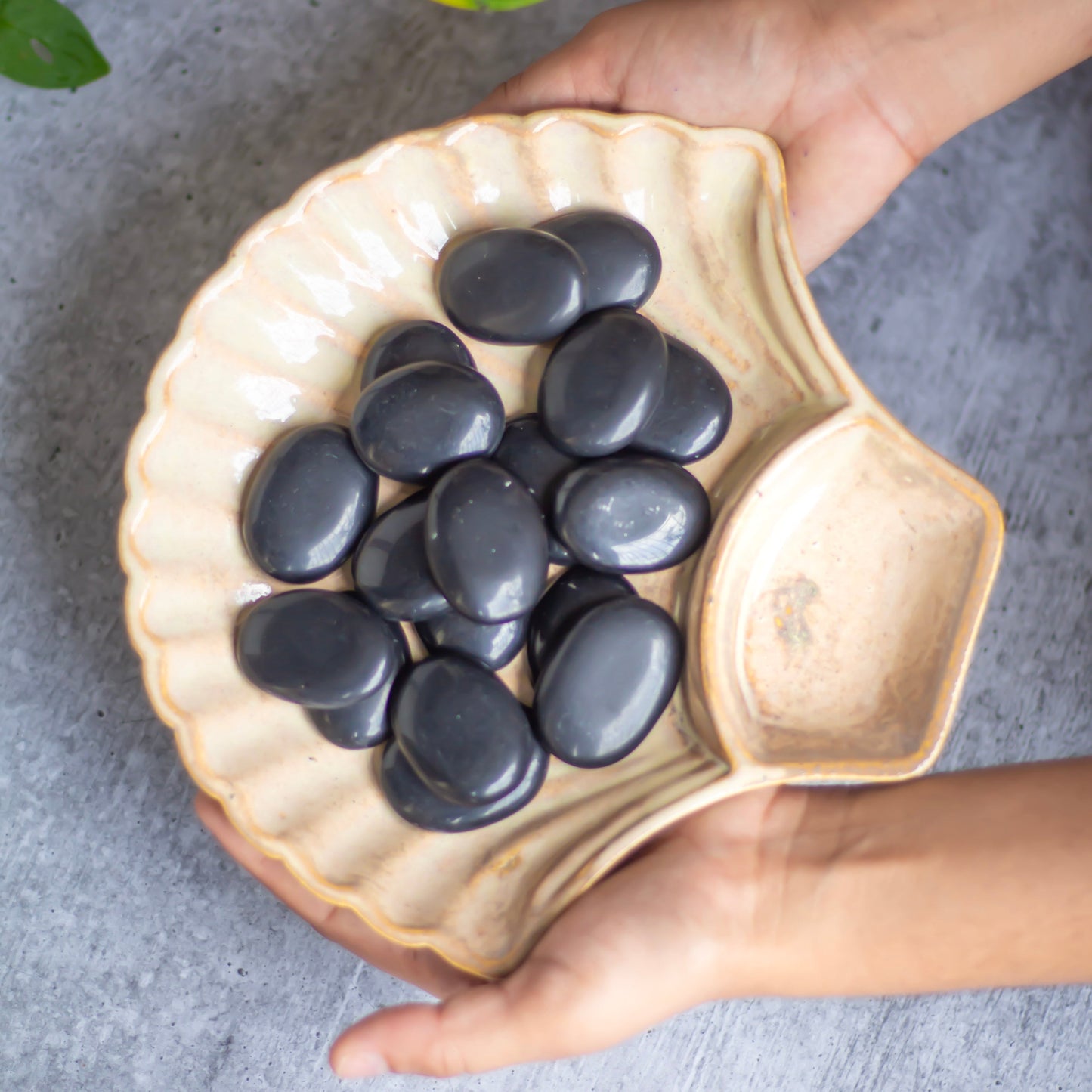 Black Tourmaline Worry Stone | For Protection & Grounding Crystal Stones