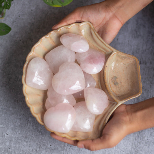 Rose Quartz Heart - Stone Of Love & Selflove Crystal