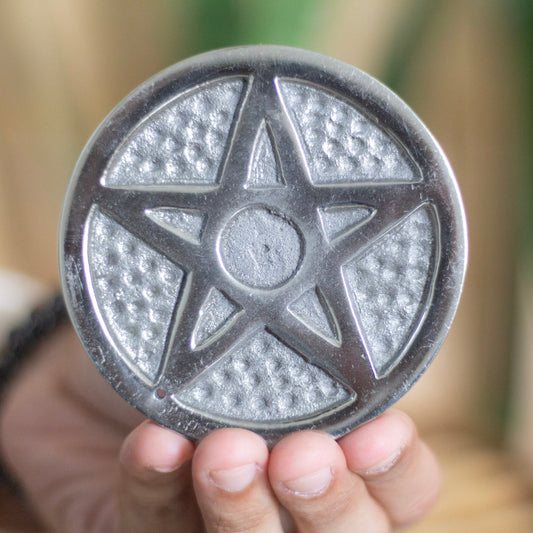 Pentacle Carved Altar Tile Cum Incense Stick Holder Altarware |