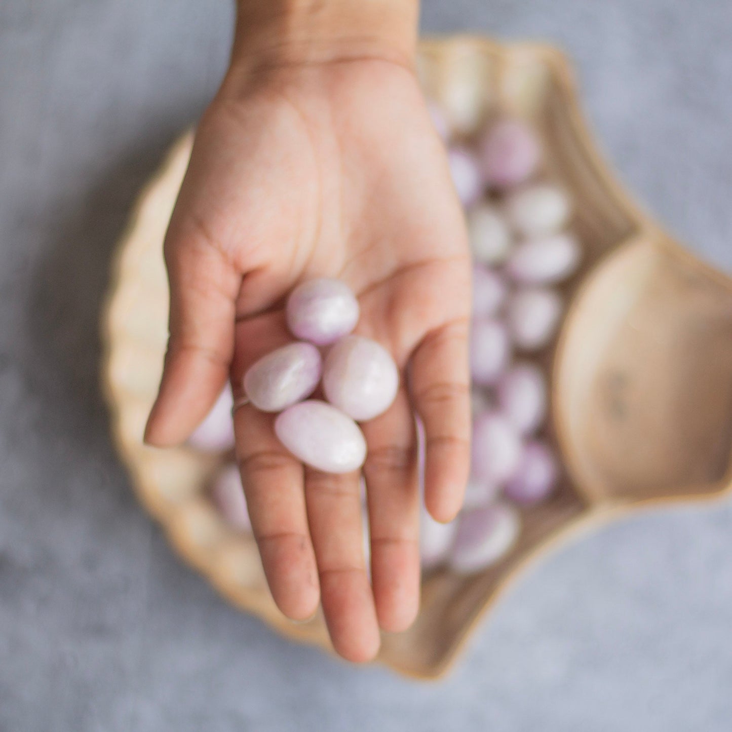 Kunzite Tumble Stone | Relieve Stress & Helps Remove Blockages Crystal Stones