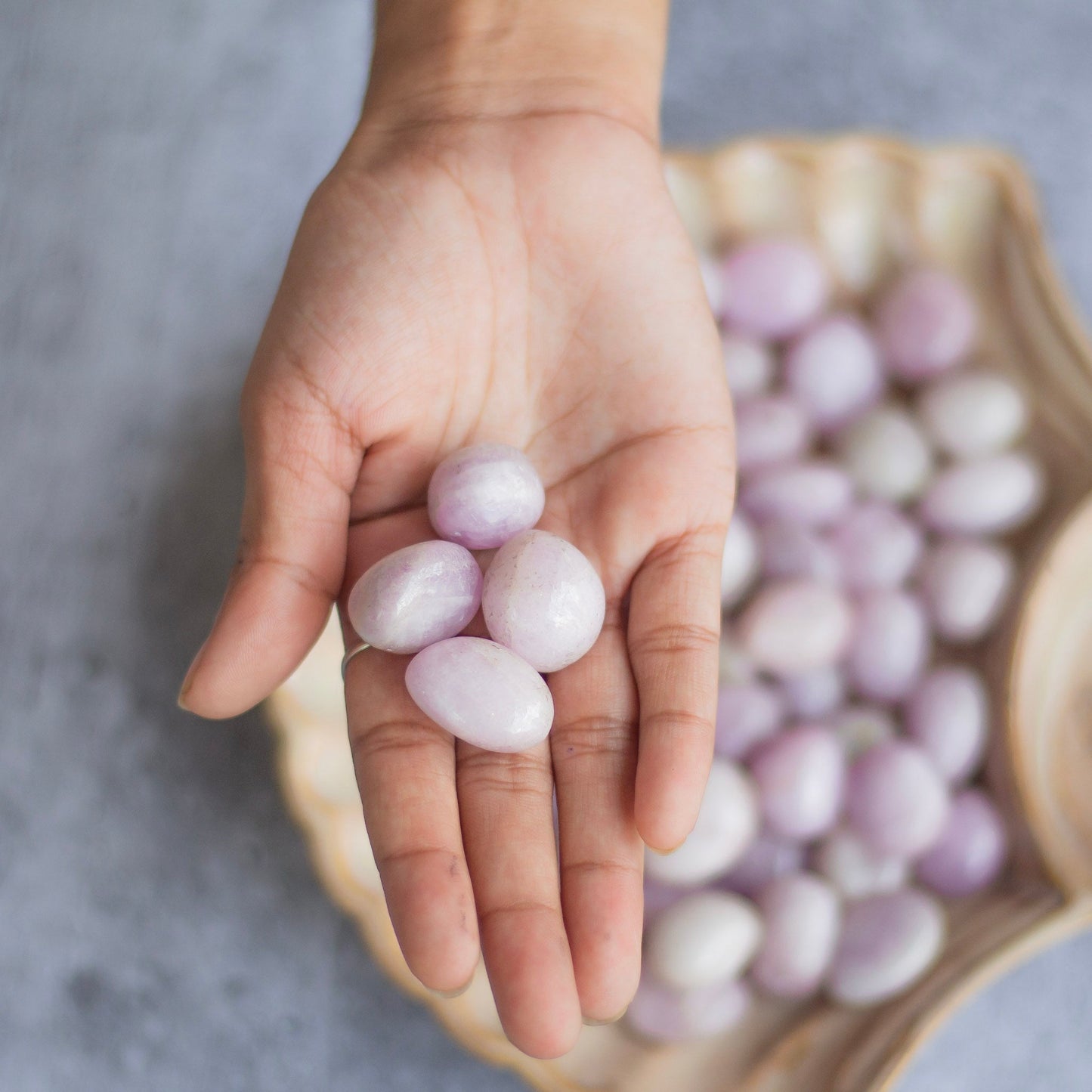 Kunzite Tumble Stone | Relieve Stress & Helps Remove Blockages Crystal Stones