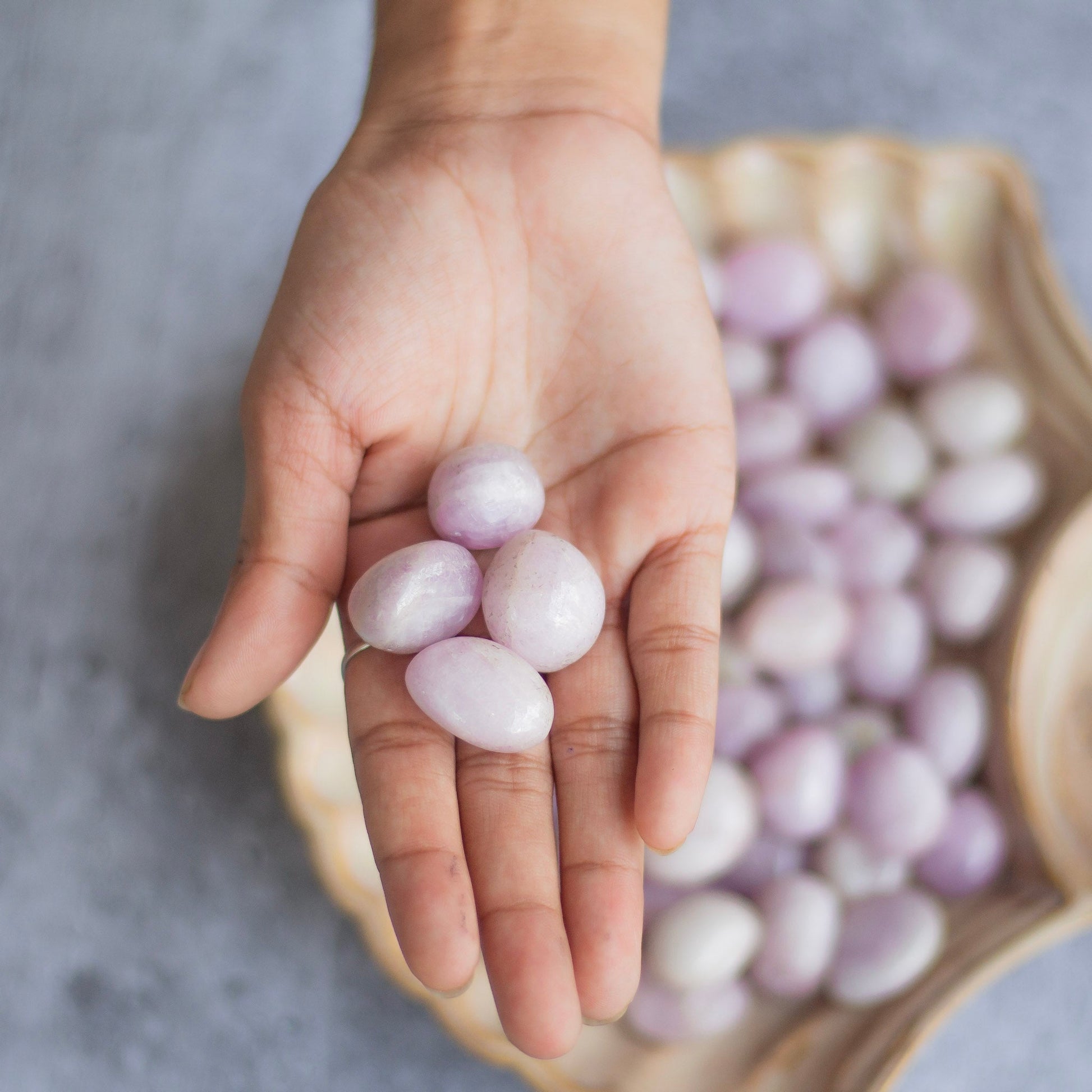 Kunzite Tumble Stone | Relieve Stress & Helps Remove Blockages Crystal Stones