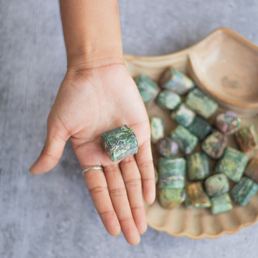 Ruby In Fuchsite Tumble | Promotes Courage & Strength Crystal Stones