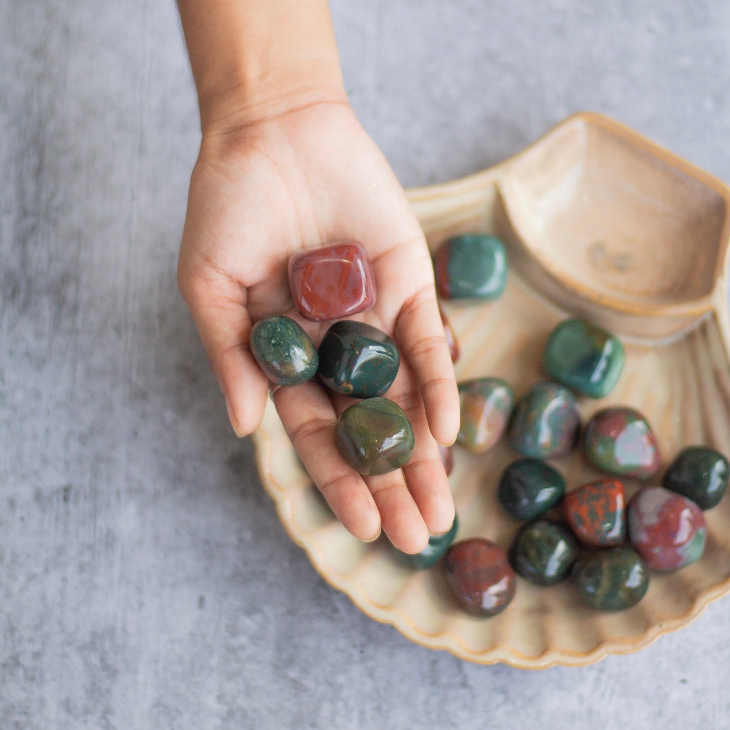 Bloodstone Tumble | Stone For Getting Rid Of Anxiety & Depression Crystal Stones