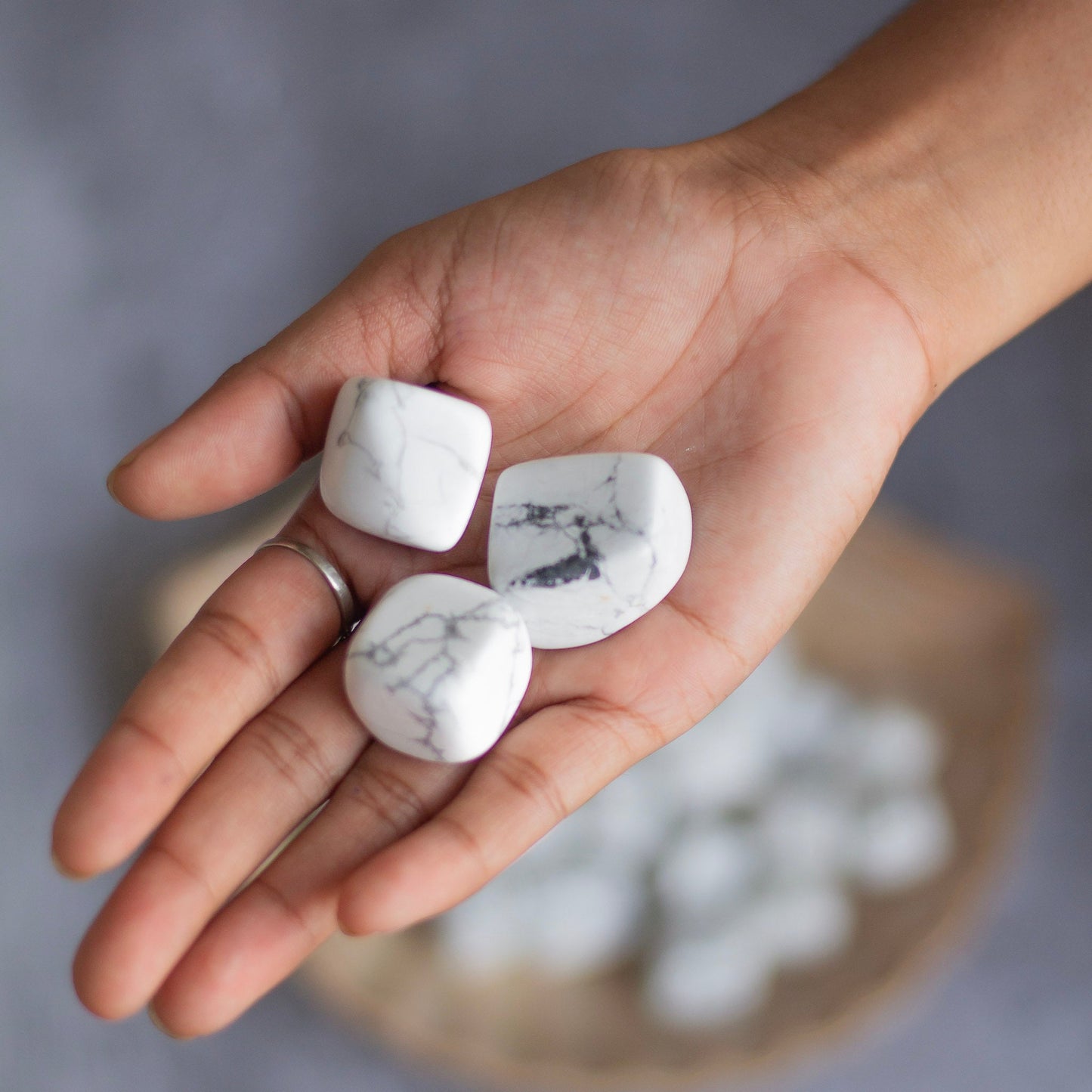 Howlite Tumble Stone | Expressing & Anger Management Crystal