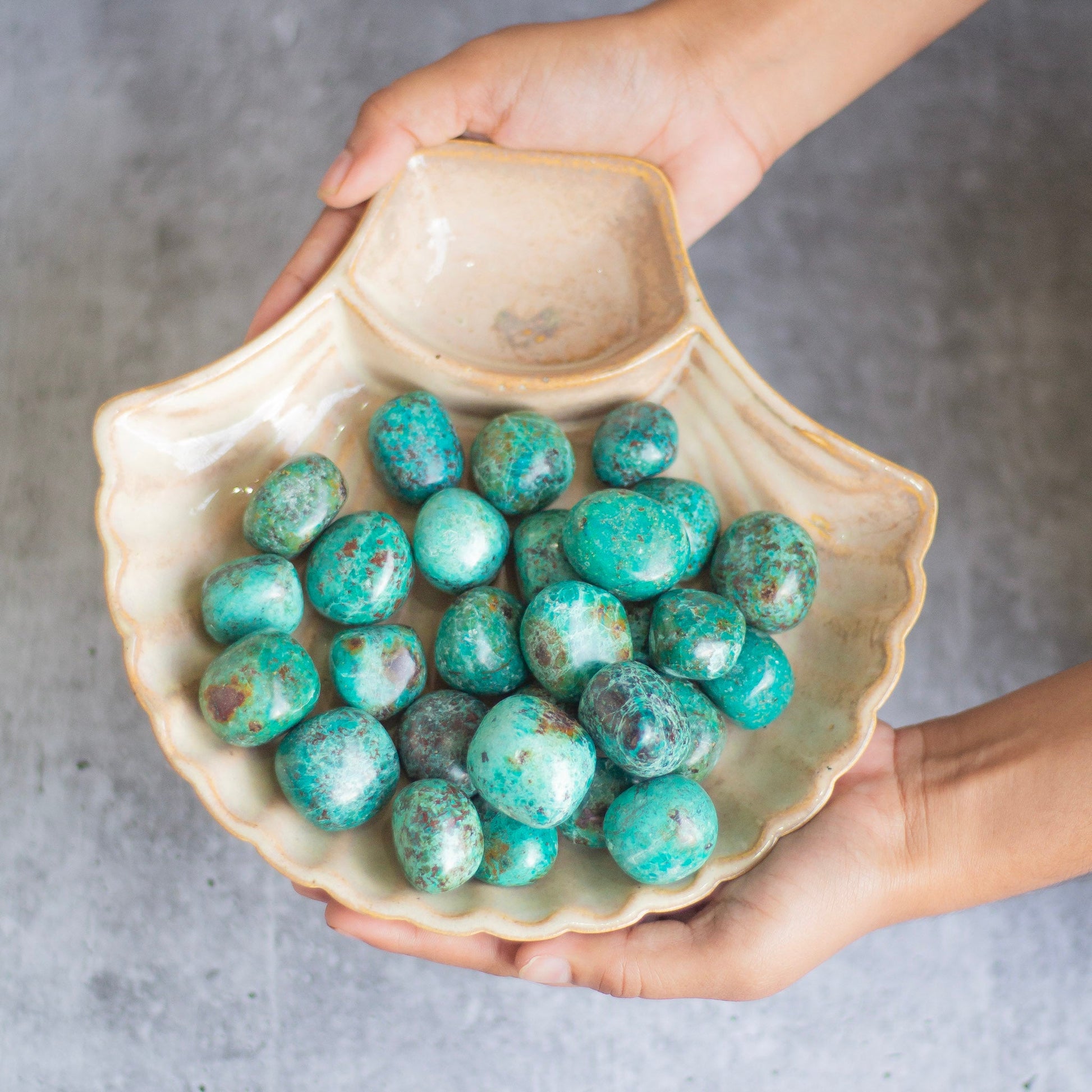 Superior Quality Chrysocolla Tumble | Throat Chakra Expression Public Speaking Crystal & Stones