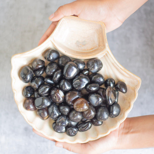 Black Agate Tumble | Protection & Grounding Courage Success Crystal Stones